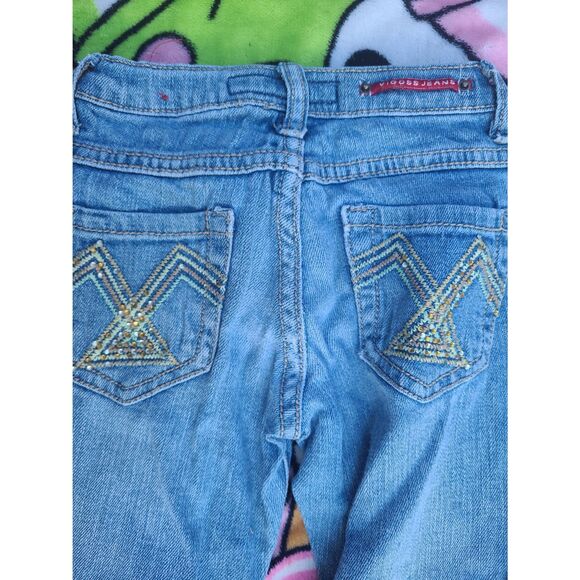 Vigoss Jeans Size 5 Kids Juniors Girls Boys Toddlers Sparkly Sequined Y2K Pants - Picture 7 of 7